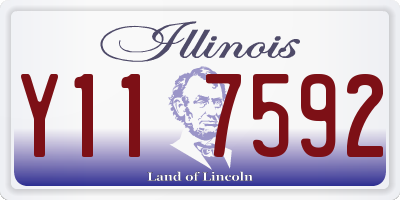 IL license plate Y117592