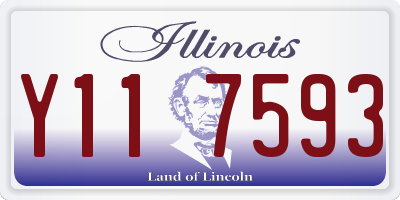 IL license plate Y117593