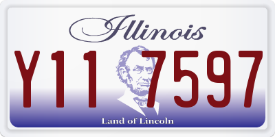 IL license plate Y117597