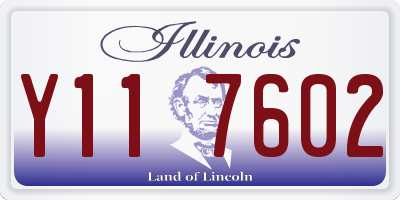 IL license plate Y117602