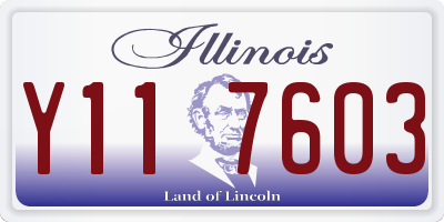 IL license plate Y117603