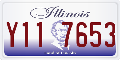 IL license plate Y117653