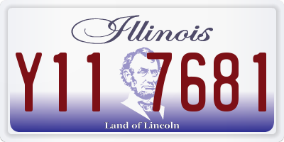 IL license plate Y117681