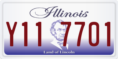 IL license plate Y117701