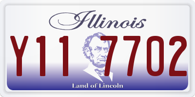 IL license plate Y117702