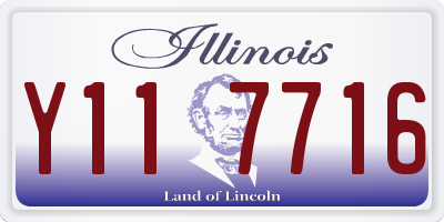 IL license plate Y117716