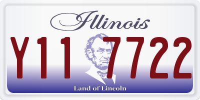 IL license plate Y117722