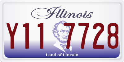 IL license plate Y117728
