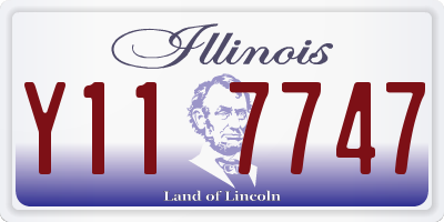 IL license plate Y117747