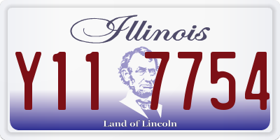 IL license plate Y117754