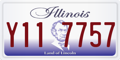 IL license plate Y117757