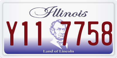 IL license plate Y117758