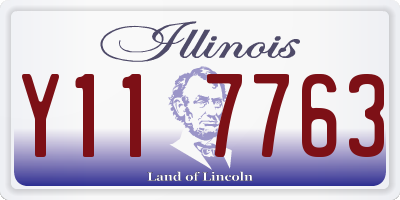 IL license plate Y117763