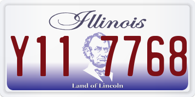IL license plate Y117768