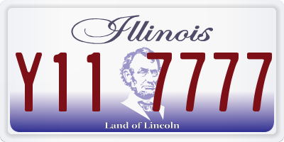 IL license plate Y117777