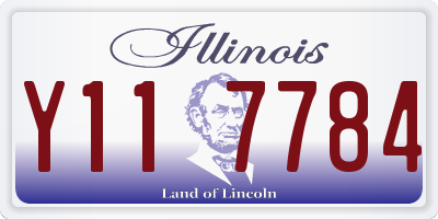 IL license plate Y117784