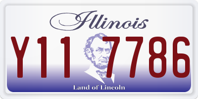 IL license plate Y117786