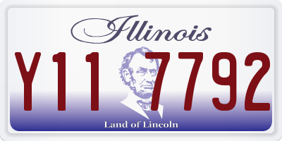 IL license plate Y117792