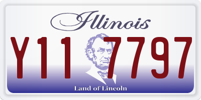 IL license plate Y117797