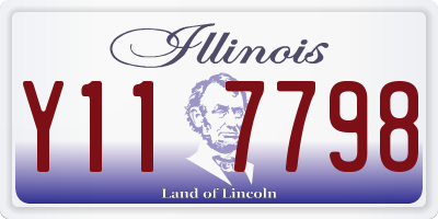 IL license plate Y117798