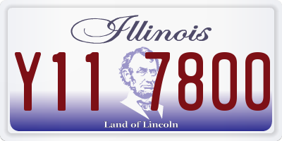 IL license plate Y117800