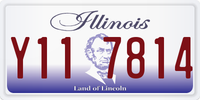 IL license plate Y117814