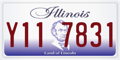 IL license plate Y117831