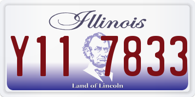 IL license plate Y117833