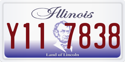 IL license plate Y117838