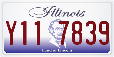 IL license plate Y117839
