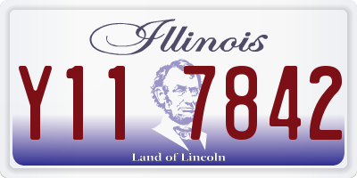 IL license plate Y117842