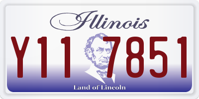 IL license plate Y117851