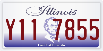 IL license plate Y117855