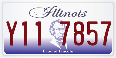 IL license plate Y117857