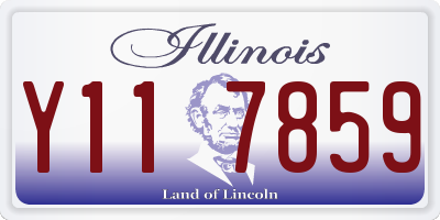 IL license plate Y117859