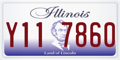 IL license plate Y117860