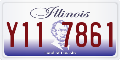 IL license plate Y117861
