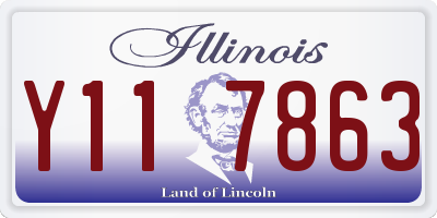 IL license plate Y117863