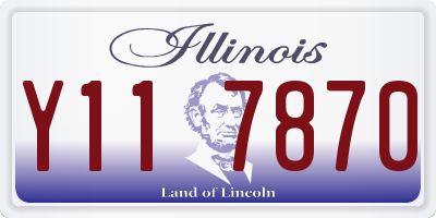 IL license plate Y117870