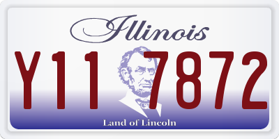 IL license plate Y117872