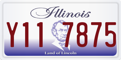 IL license plate Y117875