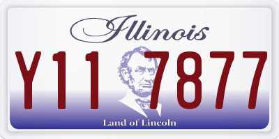 IL license plate Y117877
