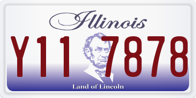 IL license plate Y117878
