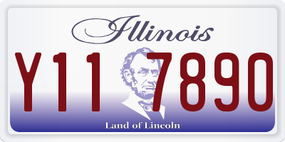 IL license plate Y117890