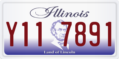 IL license plate Y117891