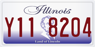 IL license plate Y118204