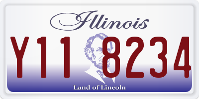 IL license plate Y118234