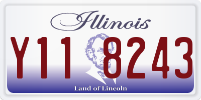 IL license plate Y118243
