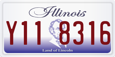 IL license plate Y118316