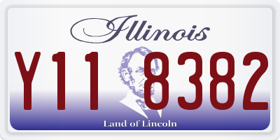 IL license plate Y118382